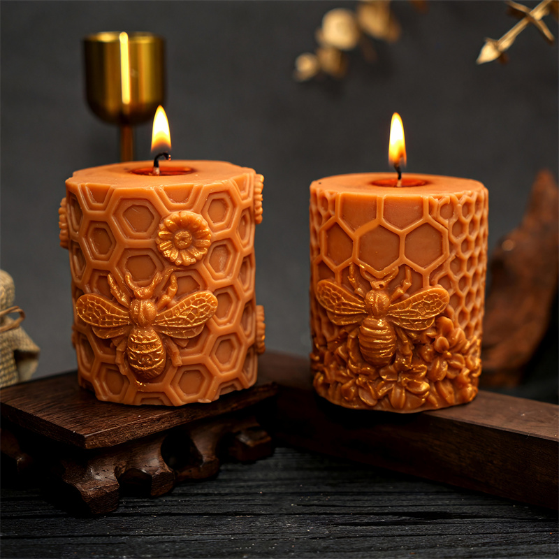 3D Printing Vase - 3D Waben Säule Silikon Kerze Form