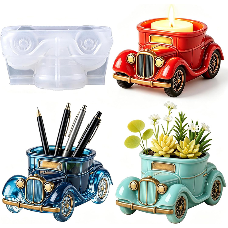 3D Printing Vase - 3D Vintage Bus Auto Sukkulenten-Topf Silikonform