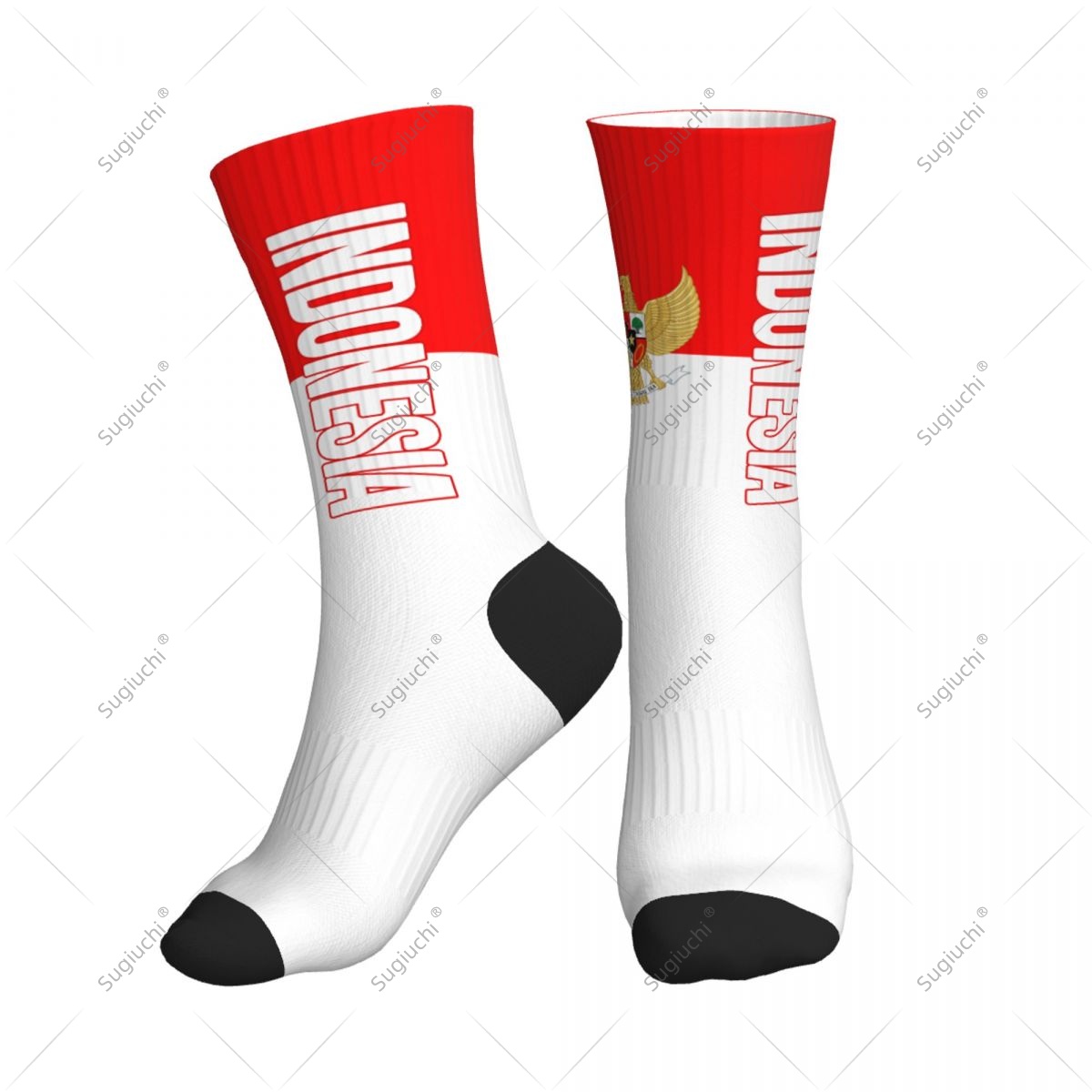 3D Printing Indonesia - 3D-gedruckte Indonesien-Flagge, Polyester, mittelhohe Socken für