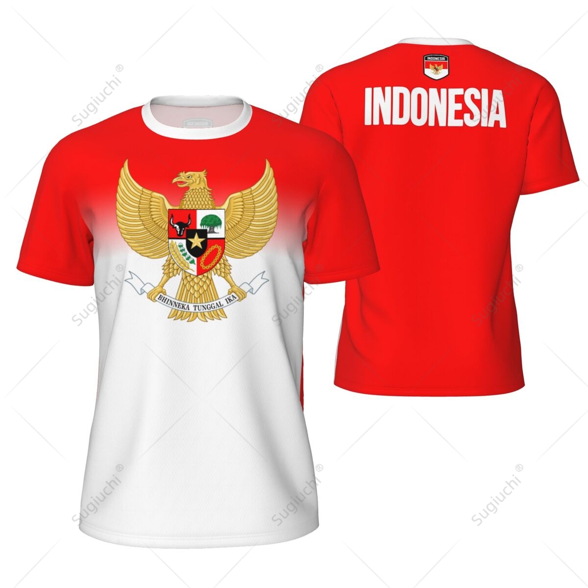 3D Printing Indonesia - Sport Mesh T-Shirt Indonesien Flagge für