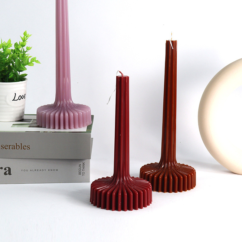3D Printing Vase - 3D Vasenförmige Kerzenform DIY Gestreifte Säulen-Duftkerzenherstellungswerkzeug