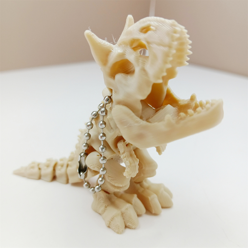 3D Printing Examples - 3D-gedrucktes Tyrannosaurus-Rex-Skelettmodell – drehbare Gelenke, Deko-