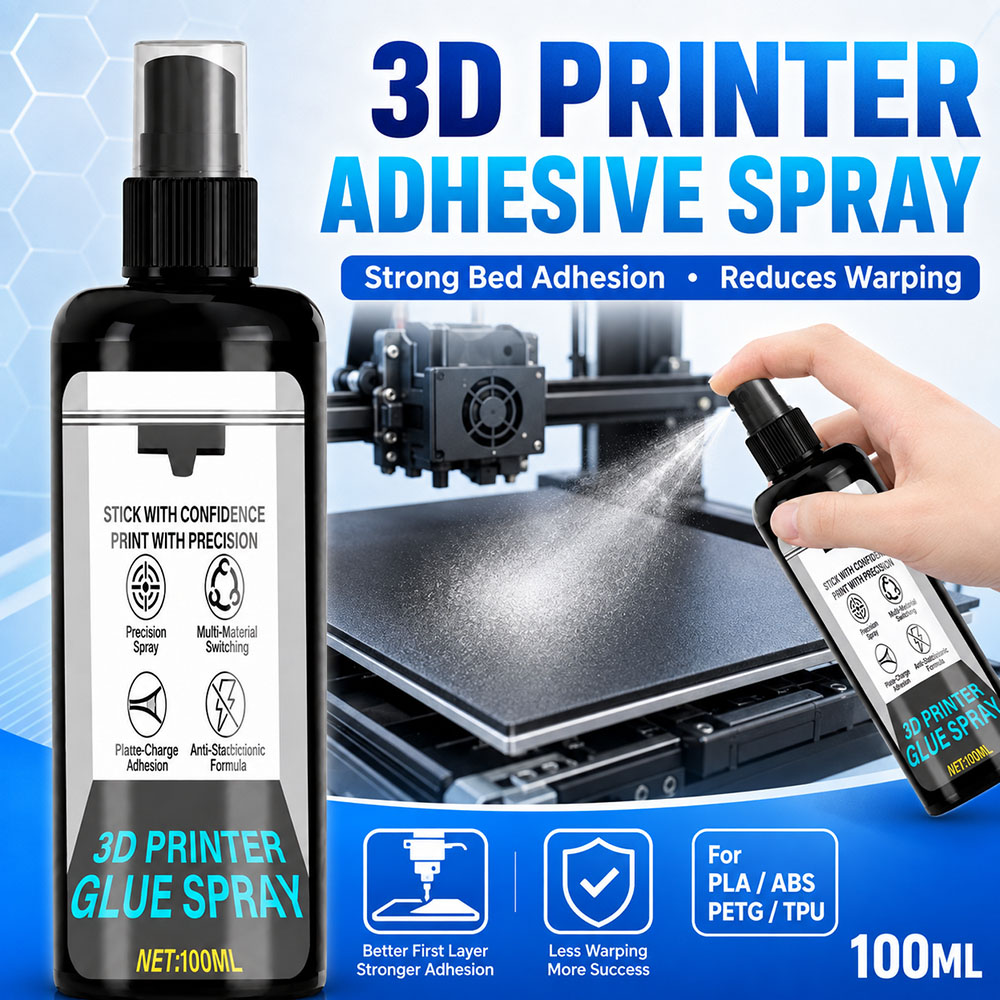 Petg Filament - 100/200ml Starker 3D-Drucker-Klebstoffspray Geeignet für PLA-,