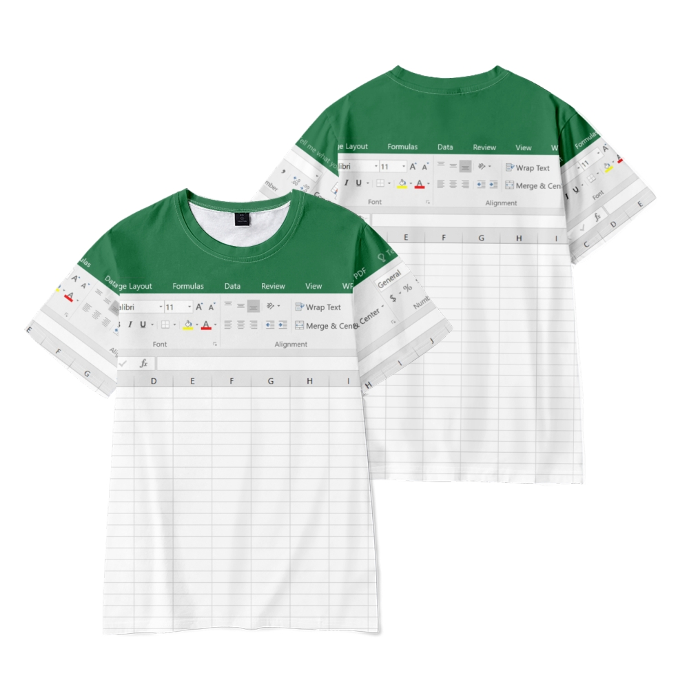 3D Printing Online Service - Lustige Excel Software 3D-Druck T-Shirts Männer