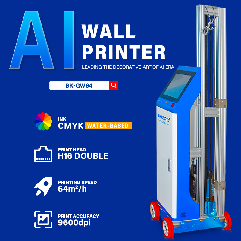 3D Printing Ai - Precision Ai 3D-automatisierte Tintenstrahl-Wanddruckmaschine, UV-Licht, Kunstdruck,