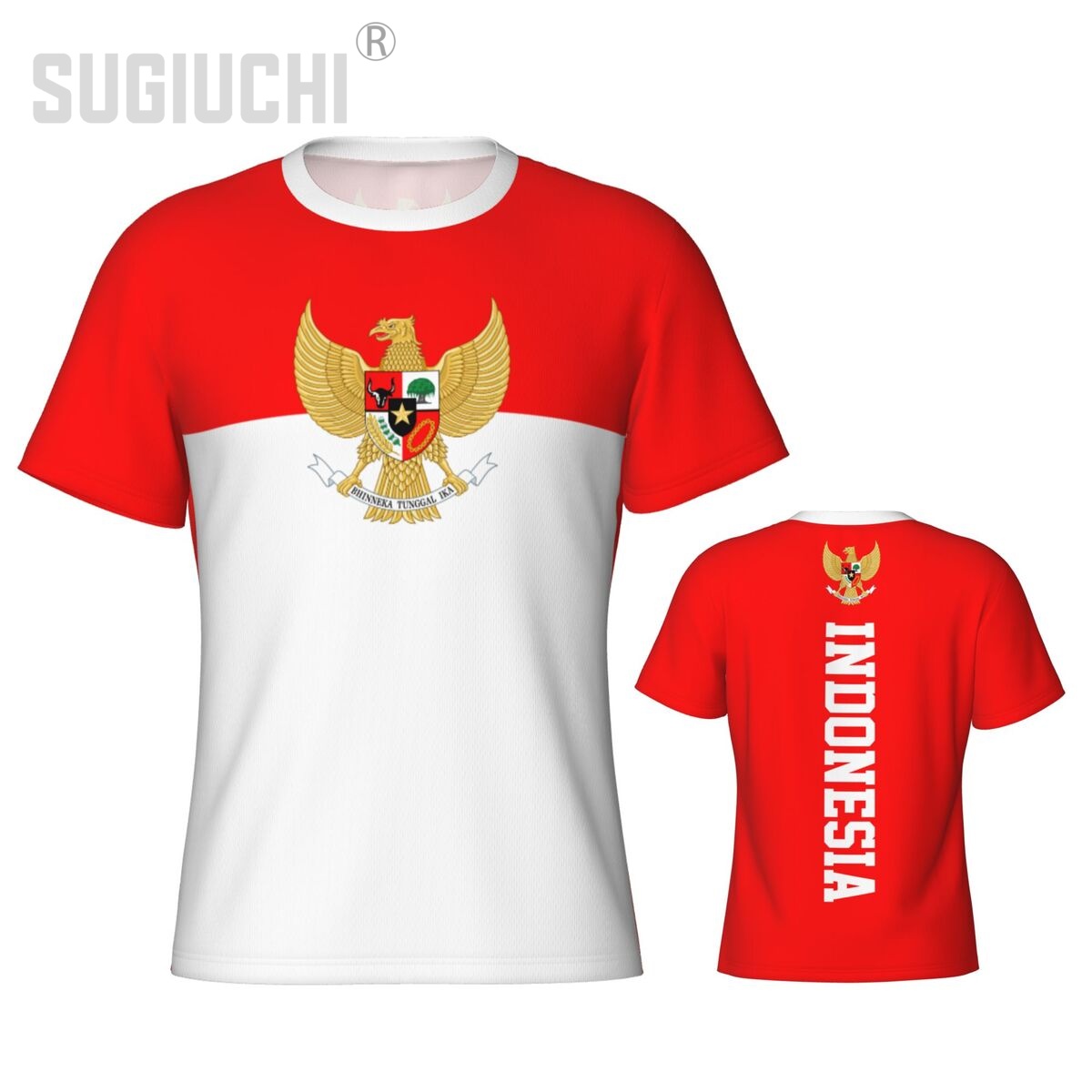 3D Printing Indonesia - Enges Sport-T-Shirt, indonesische Flagge, indonesisches 3D,