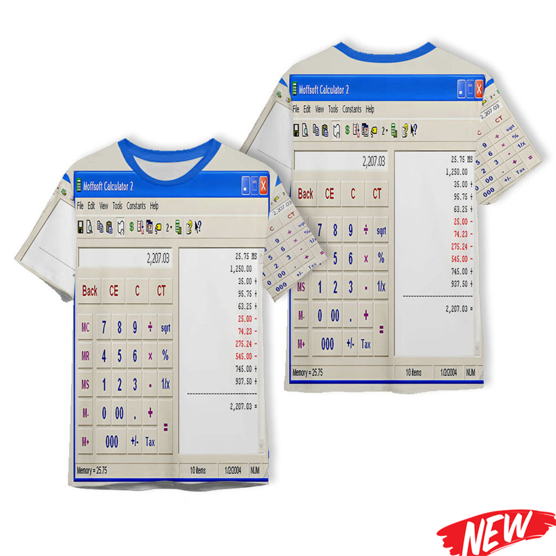 3D Printing Online Service - Kreatives Excel Word Muster T-Shirt für