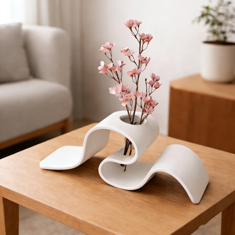 3D Printing Vase - 1 Stück Moderne Minimalistische Gebogene 3D-Gedruckte