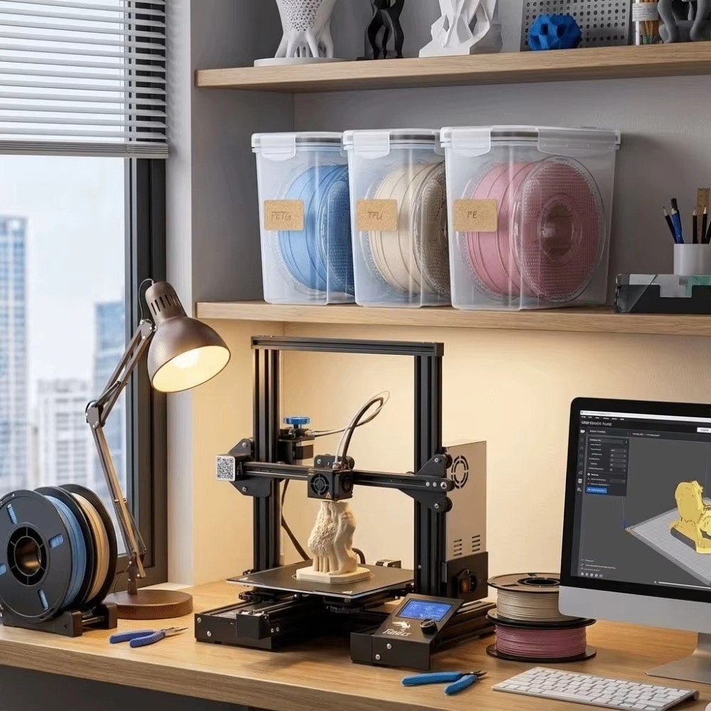 Transparenter Filamentbehälter – 3D Printing With Pp Bewertung und Preis
