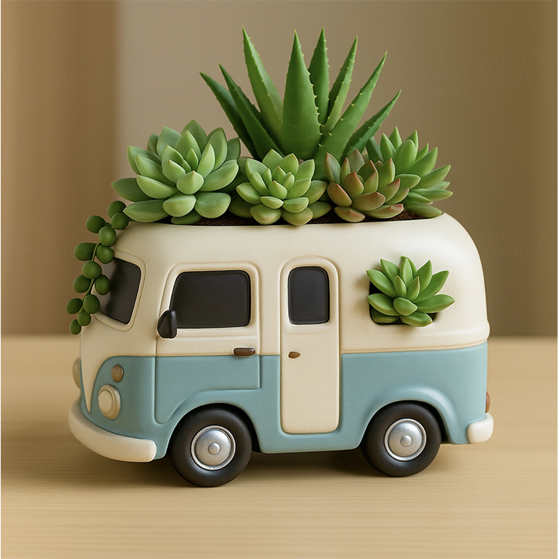 3D Vintage Bus Auto Sukkulente – 3D Printing Vase Bewertung und Preis