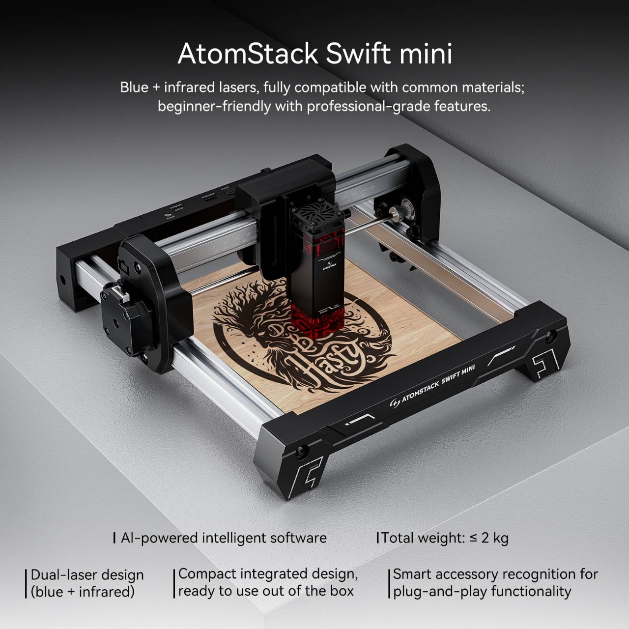 ATOMSTACK Swift Mini Laser-Gra – 3D Printing Online Service Bewertung und Preis